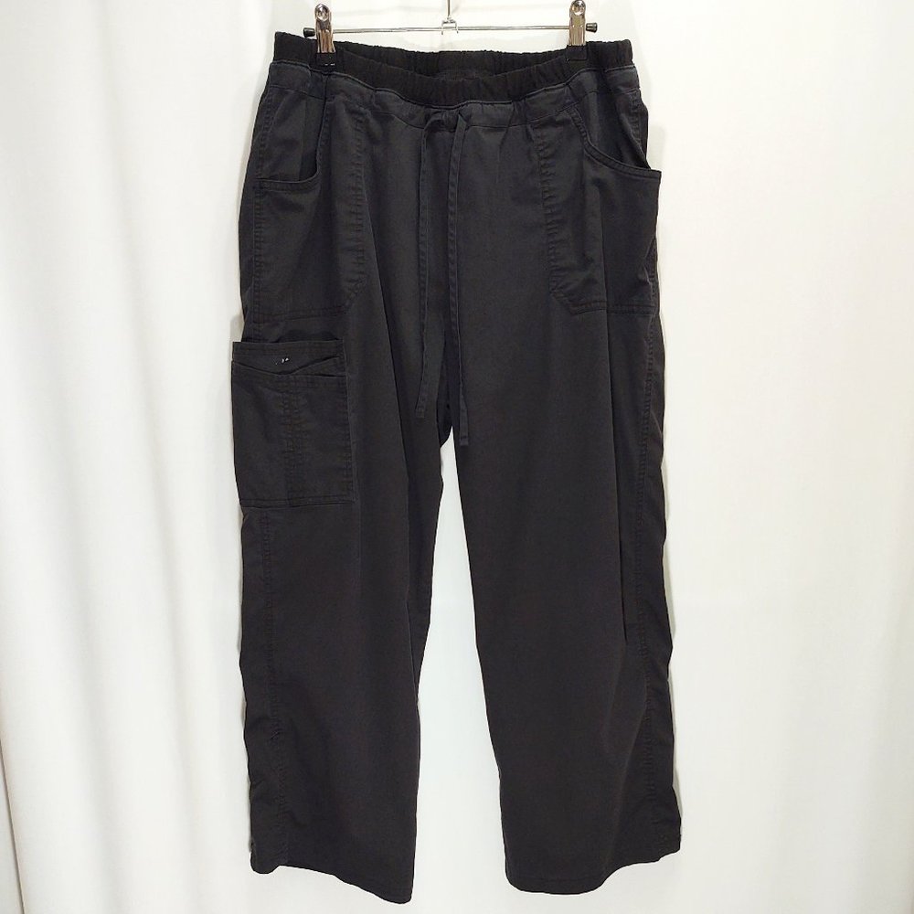 3/$30 Cherokee Workwear Black Scrub Pants Large